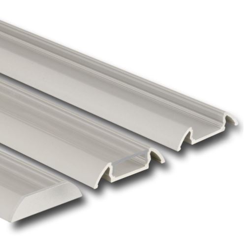 MCLED PROFIL AL PŘISAZ. 30X7MM, ČIRÝ DIFUZOR KOMPLET 2M ML-761.017.02.2