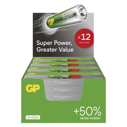 Alkalická baterie GP Super AAA (LR03), 288 ks, display box, 1013101201