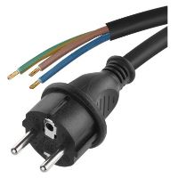 Flexo šňůra guma/neopren 3×1,5mm2, 3m, černá S03230N