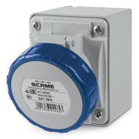SCAME EUREKA ZÁSUVKA NÁSTĚNNÁ ROVNÝ BOX 2P+E 16A 6H/200-250 V 50/60 HZ IP67 527.1653