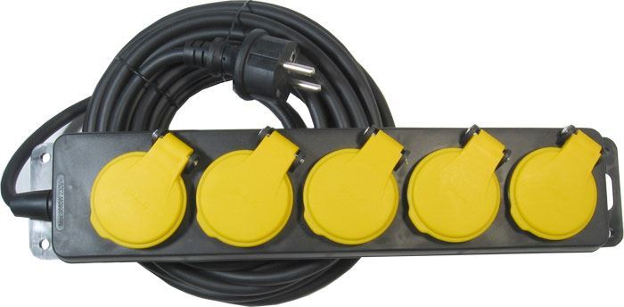 Prodlužovací kabel 10m - 5x16A, 3x1,5mm2, guma