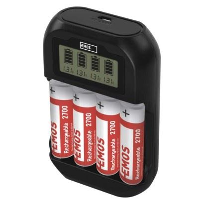 Nabíječka baterií EMOS BCN-41D + 4AA 2700, N9331
