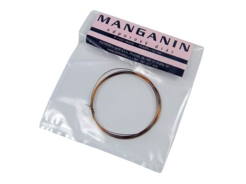 Odporový drát  MANGANIN R=6,949 ohm/m, průměr 0,28mm 