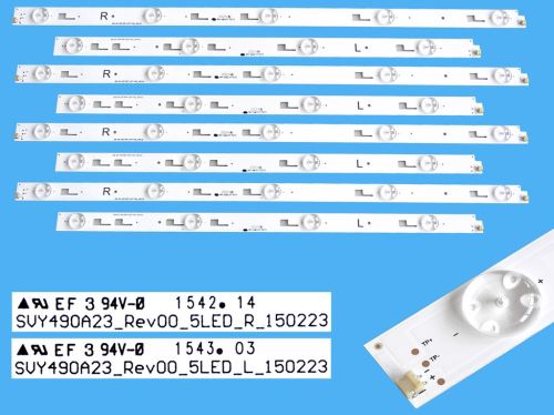 LED podsvit sada Sony SVY490A23 celkem 8 pásků / LED Backlight SVY490A23_Rev00 Left + SVY4