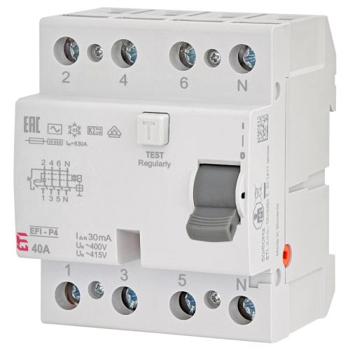 ETI CHRÁNIČ 10 EFI-P4 AC 40/0,03 10KA 002061612