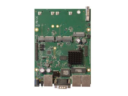 MikroTik RouterBOARD RBM33G, Dual Core 880MHz CPU, 256MB RAM, 3x Gbit LAN, 2x miniPCI-e, R