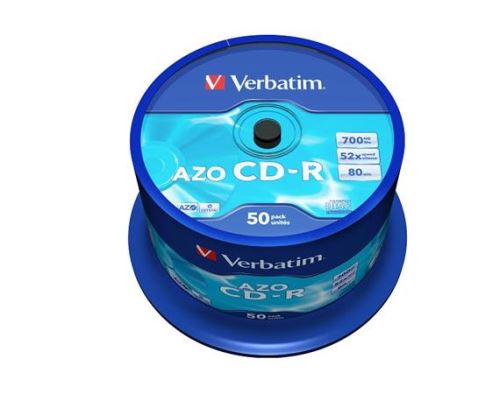 VERBATIM CD-R AZO 700MB, 52x, spindle 50 ks