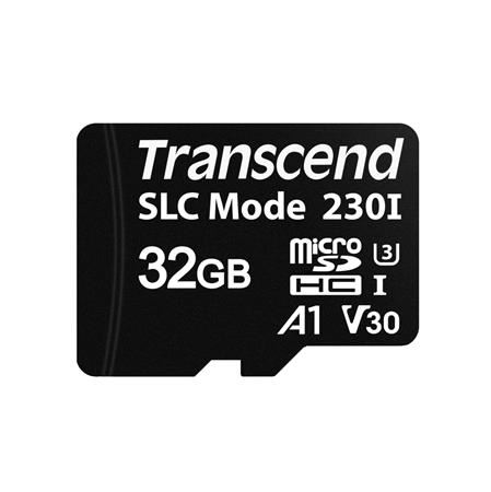 Transcend 32GB microSDHC230I UHS-I U3 V30 A1 (Class 10) 3D TLC (SLC mode) průmyslová paměť