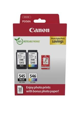 Canon cartridge PG-545/CL-546 + fotopapír GP-501/Multipack / Black + Color / 8ml+9ml