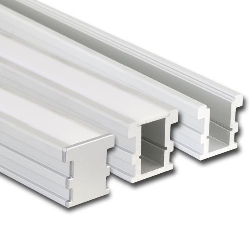 MCLED PROFIL AL NÁŠLAP. 26X26MM PMMA MLÉČNÝ DIFUZOR KOMPLET 1M ML-761.075.02.1