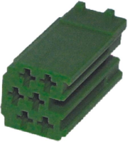 Konektor MINI ISO 6-pin bez kabelů - zelený, 25005zel