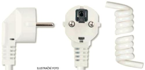FLEXO ŠŇŮRA 863107-1-101/5 H05VV-F 3X1MM2 VIDLICE ÚHLOVÁ 5M ČERNÁ KROUCENÁ