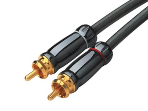 Kabel 2xCINCH / 2xCINCH pro HiFi délka 2,5m  HQ PREMIUM, dvojté stínění, celokovové pozlac