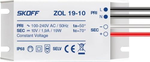 SKOFF Trafo ZL-019-C-1-1 LED napaječ 10V/19W ZOL 19