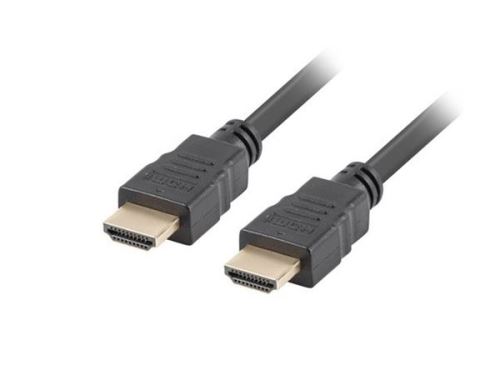 LANBERG High Speed HDMI 1.4 + Ethernet kabel, 4K@30Hz, CCS, M/M, délka 1m, černý, zlacené 