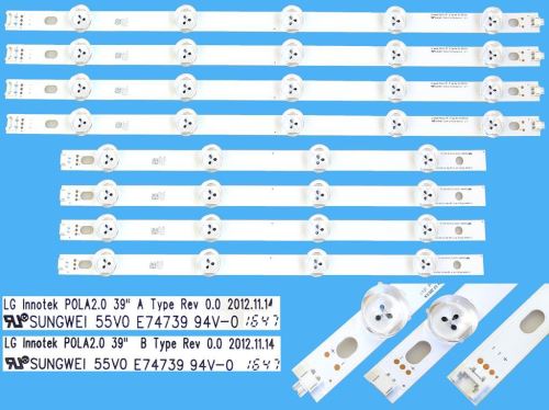 LED podsvit sada LG náhrada AGF78400401AL celkem 8 pásků 39" / DLED TOTAL ARRAY AGF7840040