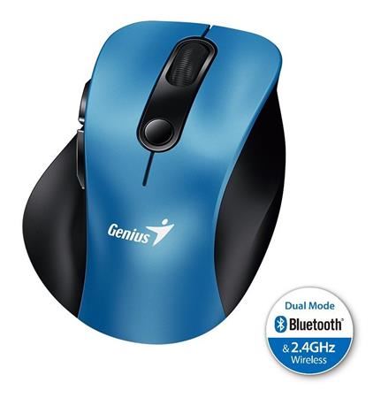 Genius Ergo 9000S, Myš, bezdrátová, optická, 2400DPI, 6 tlačítek, Bluetooth, 2.4GHz, USB, 