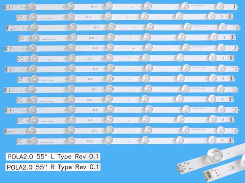 LED podsvit sada LG AGF78424801AL celkem 14 pásků 1142mm / DLED TOTAL ARRAY Innotek POLA2.