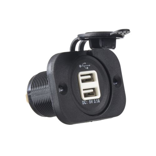 2x USB nabíječka (zásuvka) voděodolná do panelu