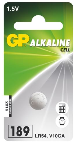 Alkalická knoflíková baterie GP Ultra plus 189F (LR54, LR1130), 1 ks, B13892