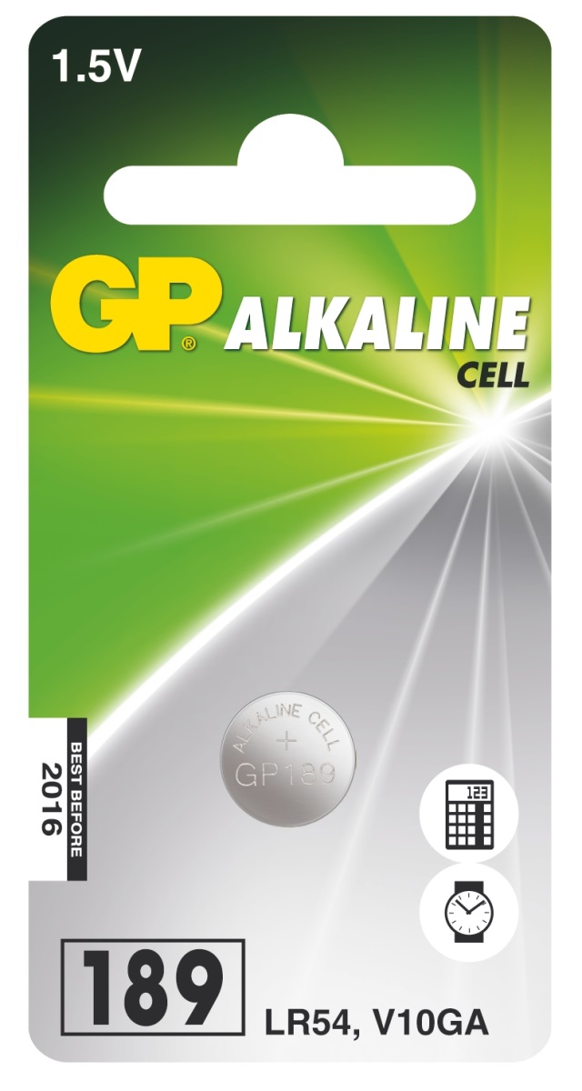 Alkalická knoflíková baterie GP 189F (LR54), 1041018911