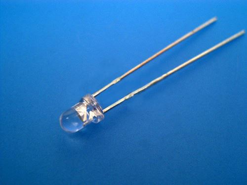 LED dioda bílá 3mm, kulatá, čirá, 7000mCD