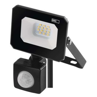 LED reflektor SIMPO s pohybovým čidlem, 10 W, černý, neutrální bílá, 1531231300