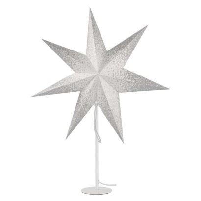 Vánoční hvězda papírová s bílým stojánkem, 45 cm, vnitřní DCAZ14