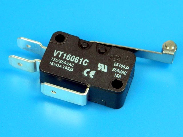 MW MS199 Mikrospínač 16A / 250V AC, kladka délka 2
