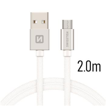 SWISSTEN DATA CABLE USB / MICRO USB TEXTILE 2,0M S
