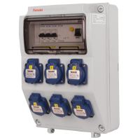 FAMATEL SKŘÍŇ ZÁSUVKOVÁ ZSF60000000.1 /3958 IP54 JIŠTĚNÁ S CHRÁNIČEM 40/4/003-A 6X230V 6KA 3XPL6-B16/1 PF6-40/4/003-A ŠEDÁ v375-6kA