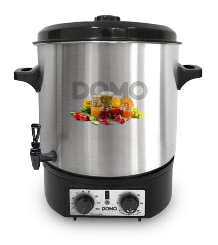Zavařovací hrnec nerez - plastový kohout - DOMO DO42323PC, Poloautomatický, nerezový, objem 27 l, 2000 W, plastový kohout