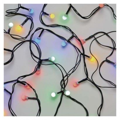 LED vánoční cherry řetěz – kuličky, 48 m, venkovní i vnitřní, multicolor, časovač D5AM07
