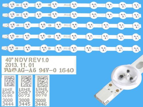 LED podsvit sada vestel 23285152 celkem 5 pásků 355mm / D-LED BAR. 40"BMS DLED DMP N5.5  /