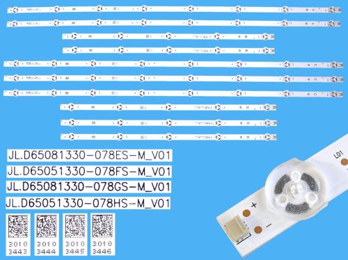 LED podsvit sada vestel JL.D65051330-078  + JL.D65081330-078 celkem 10 pásků / D-LED backl