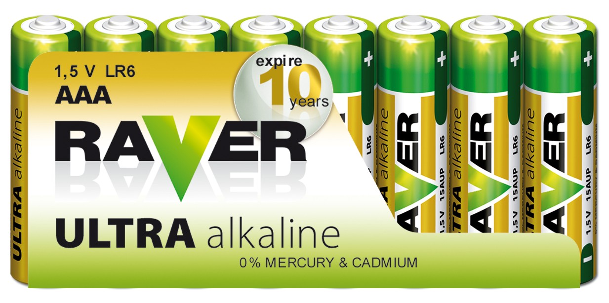 Alkalická baterie RAVER AAA (LR03), 1320118000
