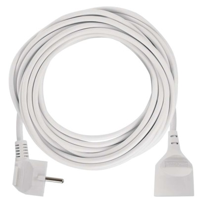Prodlužovací kabel 10 m / 1 zásuvka / bílý / PVC / 1,5 mm2, 1901011004
