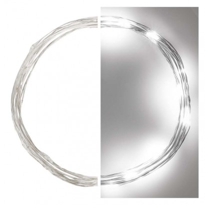 LED vánoční nano řetěz, 1,9 m, 2x AA, vnitřní, studená bílá, časovač, 1550032006