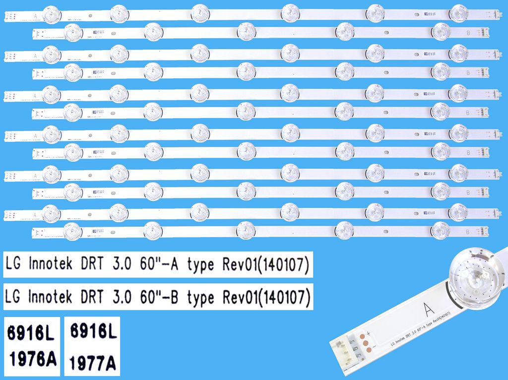 LED podsvit sada LG AGF78401801AL-1 celkem 12 pásk