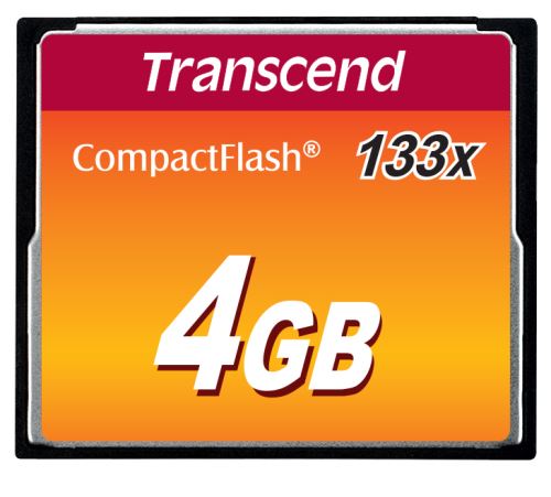 Transcend 4GB CF (133X) paměťová karta (MLC)