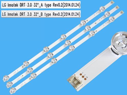 LED podsvit sada LG náhrada AGF79043701AL celkem 3 pásky 590mm / DLED TOTAL ARRAY AGF79043