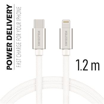 SWISSTEN DATA CABLE USB-C / LIGHTNING TEXTILE 1,2M