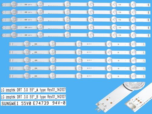 LED podsvit sada LG náhrada AGF78401701 celkem 10 pásků / DLED TOTAL ARRAY AGF78401701AL 6