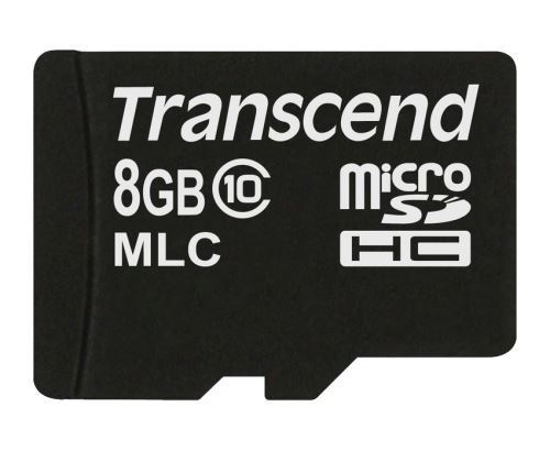 Transcend 8GB microSDHC (Class 10) MLC průmyslová paměťová karta (bez adaptéru), 20MB/s R,