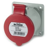 SCAME OPTIMA ZÁSUVKA VESTAVNÁ ROVNÁ 3P+E 32A 6H/380-415 V 50/60 HZ IP44/IP54 423.3266