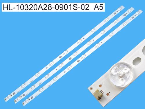 LED podsvit 620mm sada Blaupunkt celkem 3 pásky  / LED Backlight 9 DLED  HL-10320A28-0901S