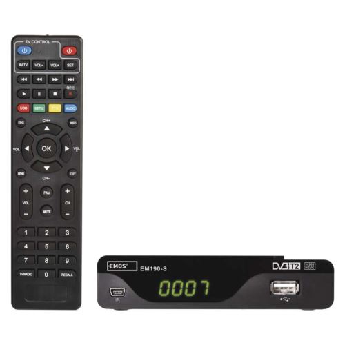 Set-top box EMOS EM190-S HD HEVC H265 (DVB-T2) J6014
