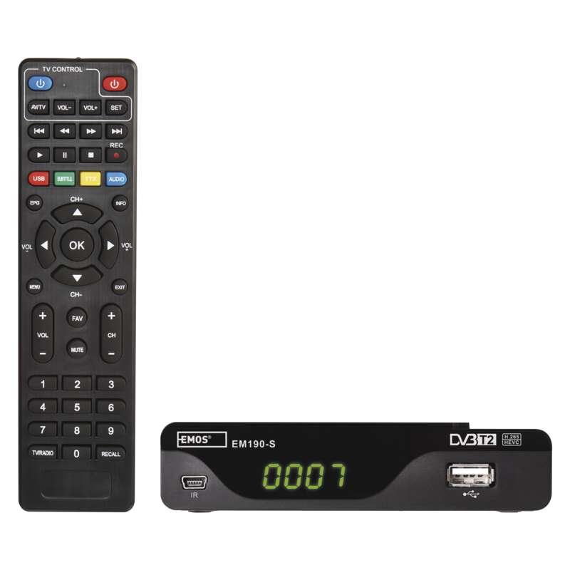 Set-top box EMOS EM190-S HD HEVC H265 (DVB-T2), 2520236400