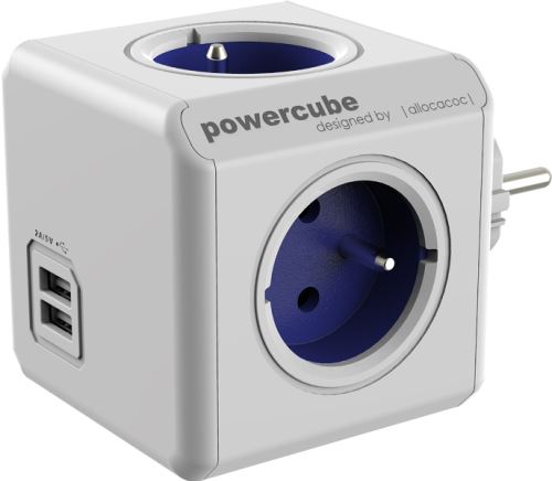 ALL POWERCUBE ORIGINAL USB (BLUE) DO ZÁSUVKY+4X ZÁS. 230V+2XUSB 2202BL