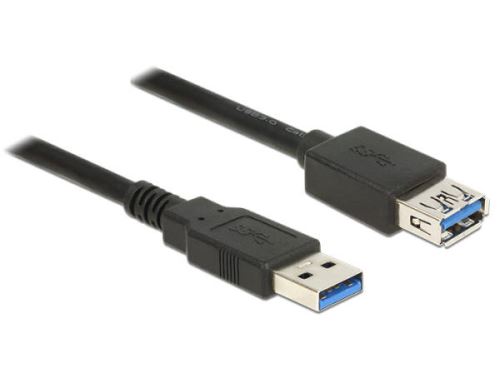 Delock Prodlužovací kabel USB 3.0 Typ-A samec > USB 3.0 Typ-A samice 1,5 m černý